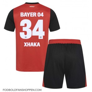 Bayer Leverkusen Granit Xhaka #34 Hjemmebanetrøje Børn 2024-25 Kortærmet (+ Korte bukser)